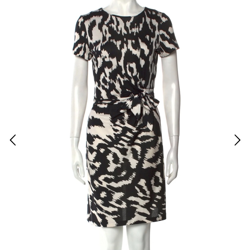 Diane Von Furstenberg Black and White silk Dress